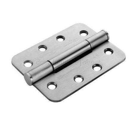 Satin Stainless 4x3inx3mm Grade 14 Radiused Hinge In Pairs