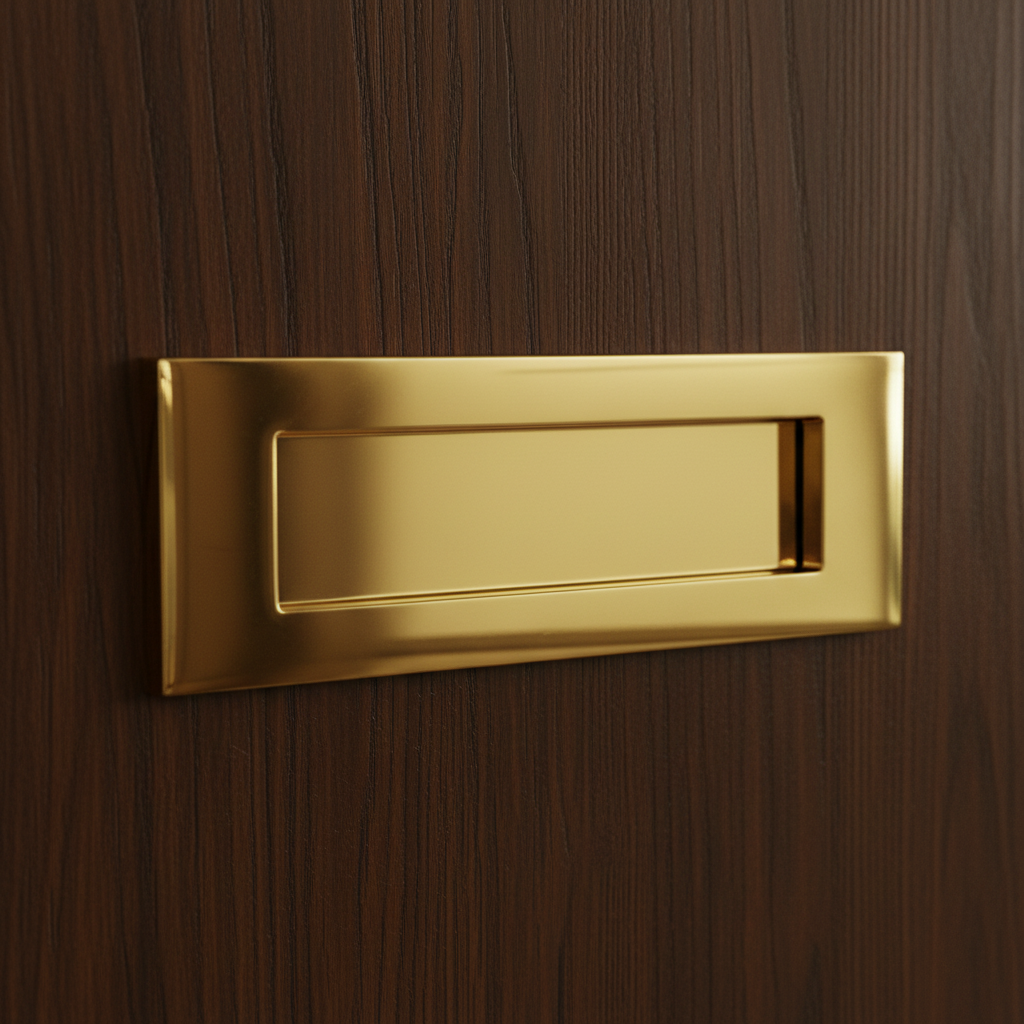 PVD None Tarnish Brass Letter Plate 282x80mm