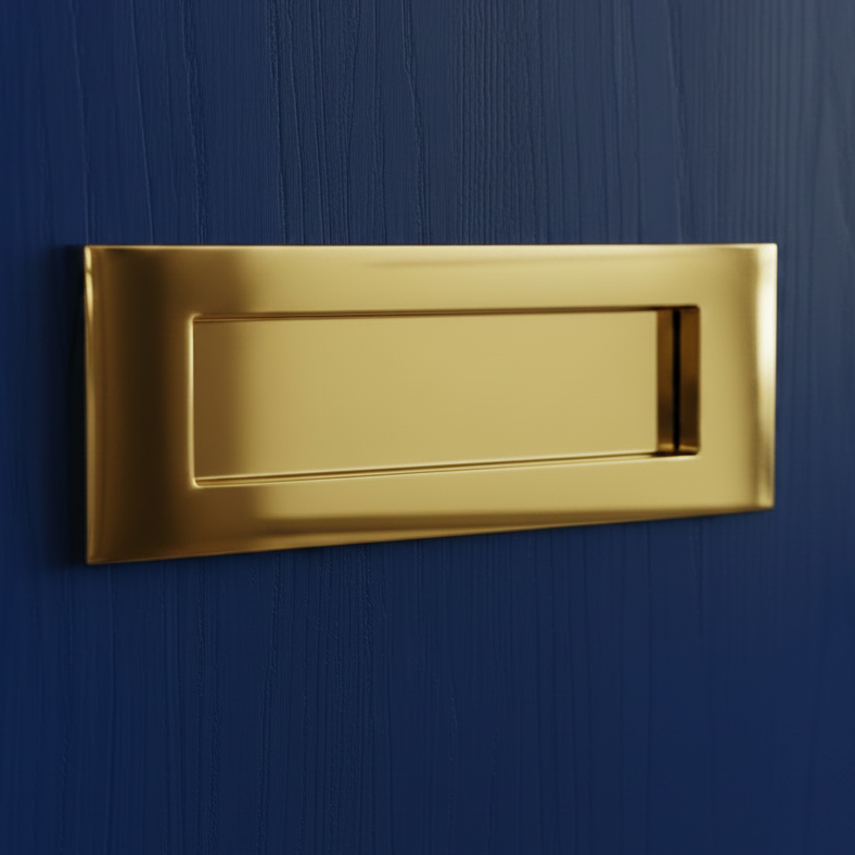 PVD None Tarnish Brass Letter Box 254x81mm