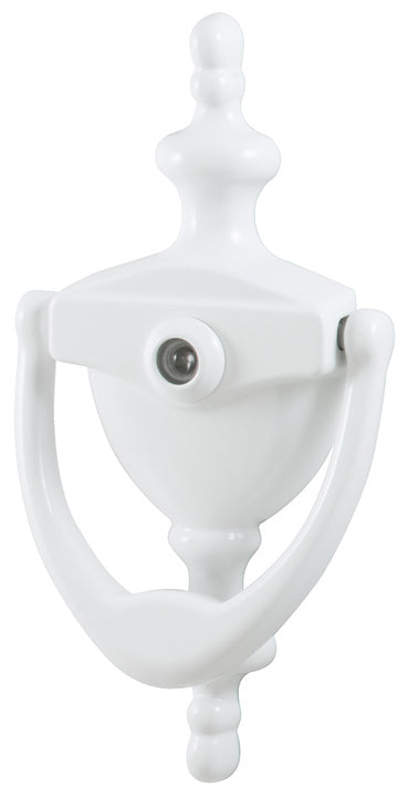 Hoppe White Traditional Spyhole Urn uPVC Door Knocker