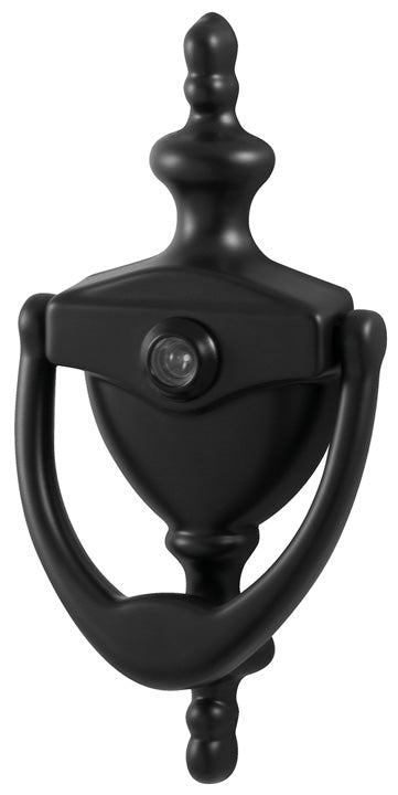 Hoppe Black Traditional Spyhole Urn uPVC Door Knocker