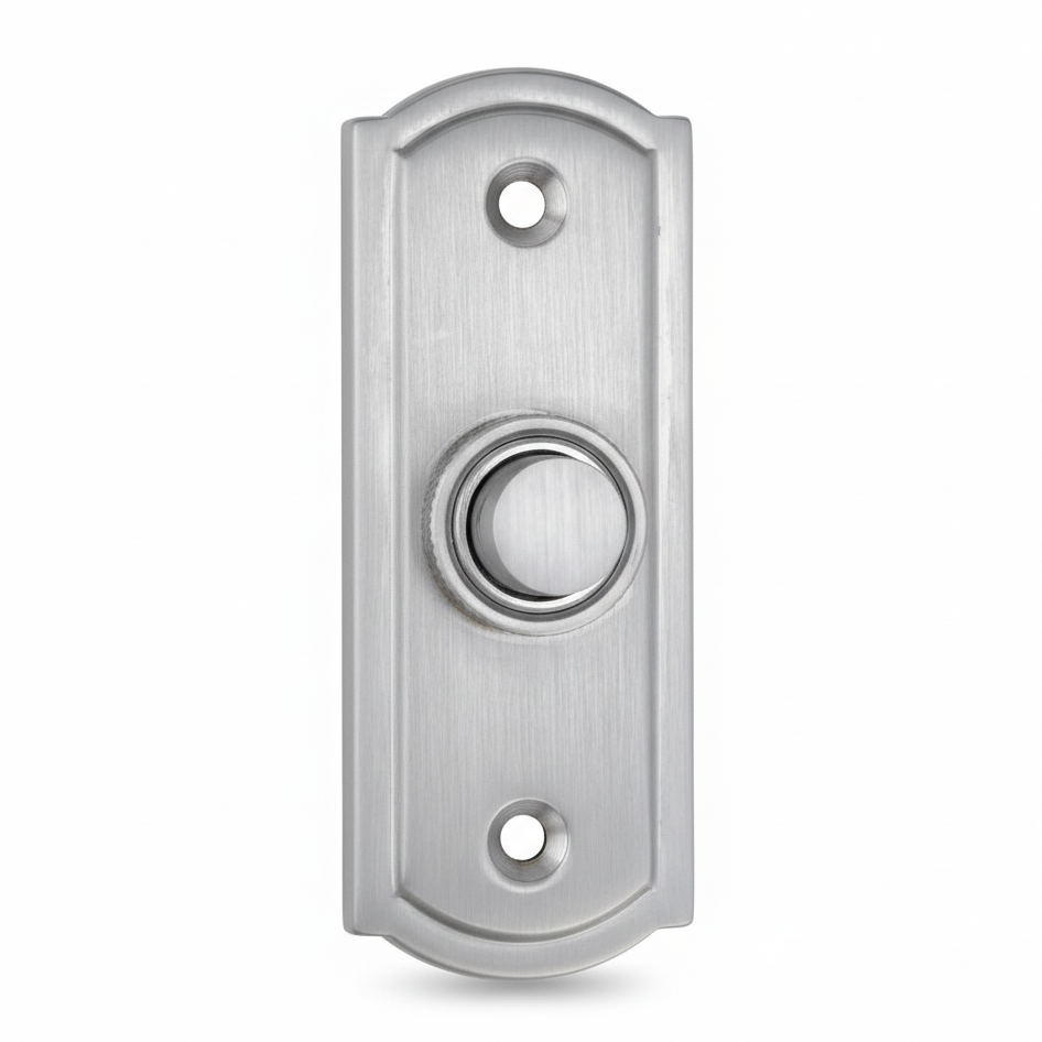 Sloane Satin Chrome Bell Push 81x31mm
