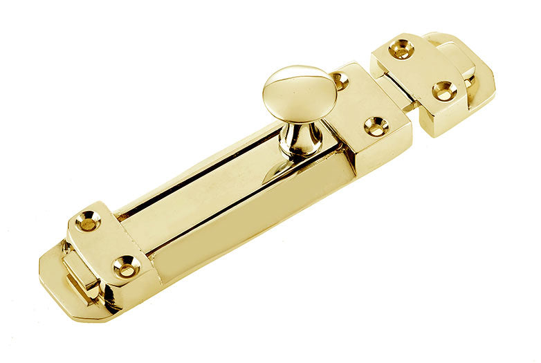 Polished Brass Surface Door Bolt 145x30mm