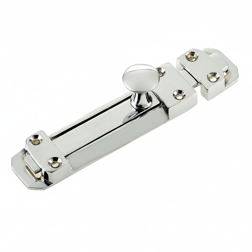 Polished Chrome Surface Door Bolt 145x30mm