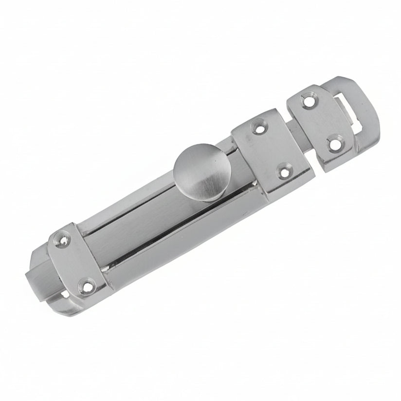 Satin Chrome Surface Door Bolt 145x30mm