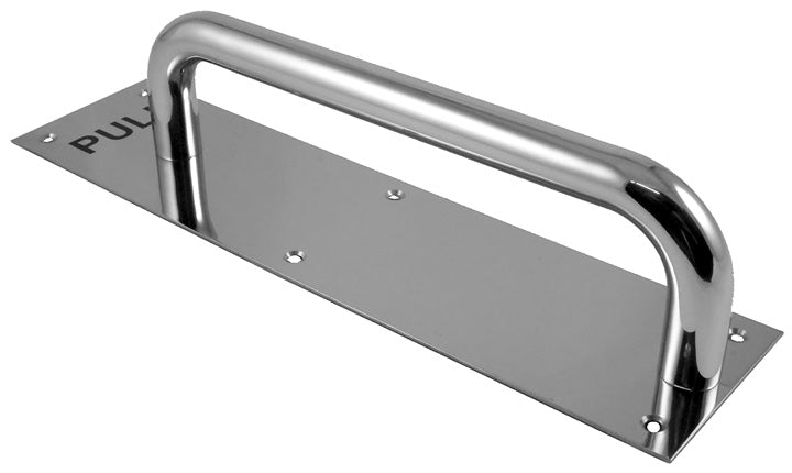 Stainless 225mm Handle on Pull Plate