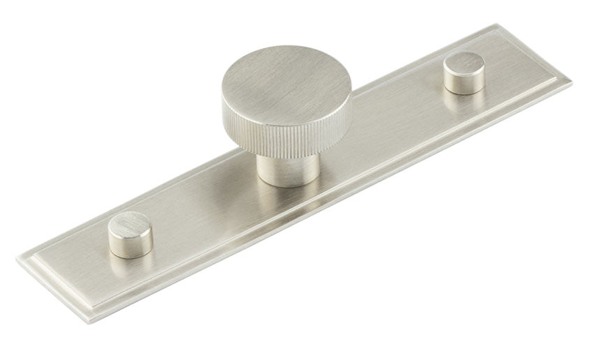 Hoxton Rushton Cabinet Knob Stepped Back Plate 140x30mm