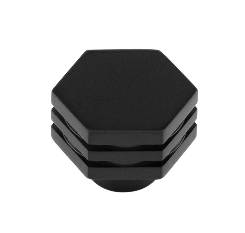 Hoxton Nile Hexagonal Stepped Cabinet Knob 30mm