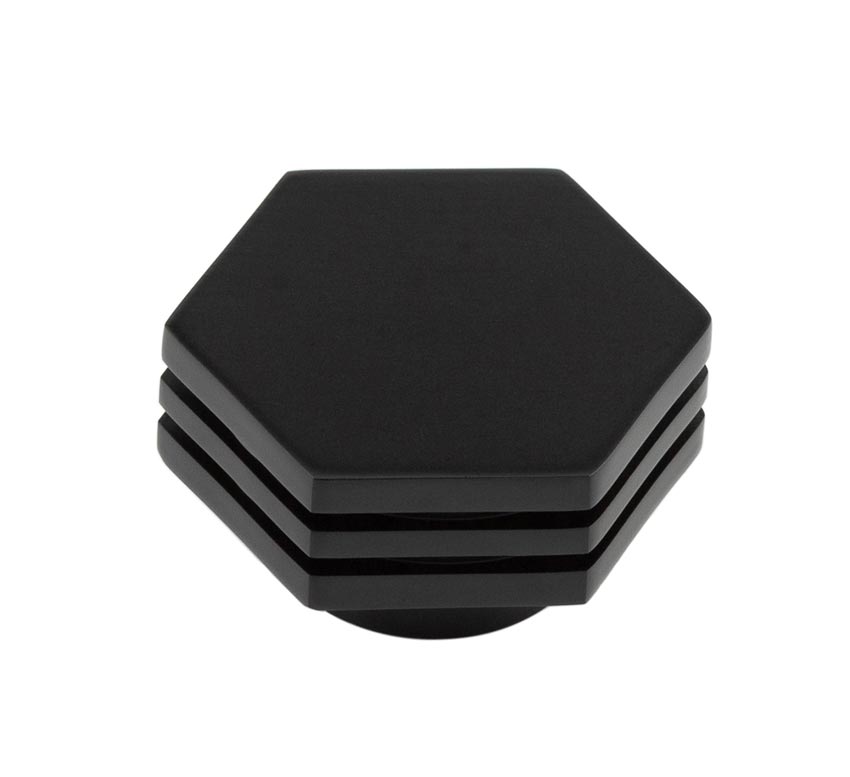 Hoxton Nile Hexagonal Stepped Cabinet Knob 40mm