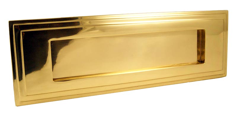 Brass Horizontal Edwardian Letter Plate 282x89mm