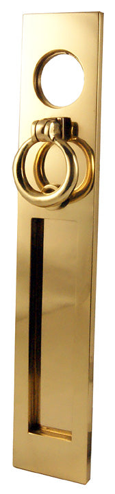 Brass Vertical Victorian Trinity Letter Plate 276x54mm