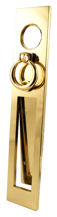 Brass Vertical Victorian Trinity Letter Plate 276x54mm