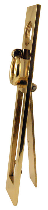 Brass Vertical Victorian Trinity Letter Plate 276x54mm