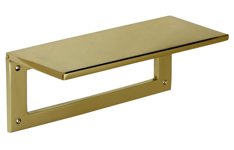 Polished Brass Internal Tidy with Draught Excluder 260x88mm