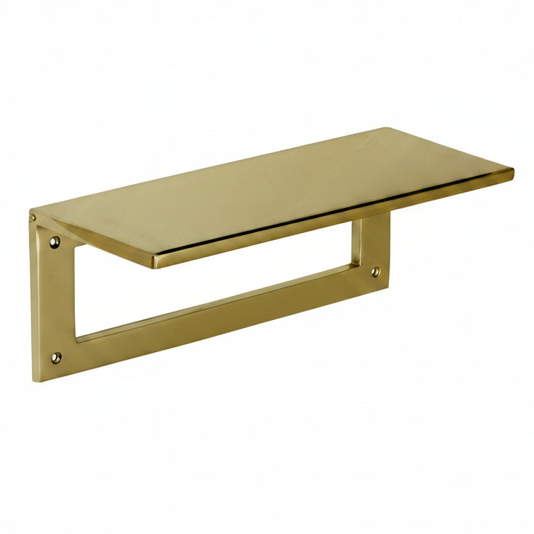 Polished Brass Internal Tidy with Draught Excluder 310x113mm
