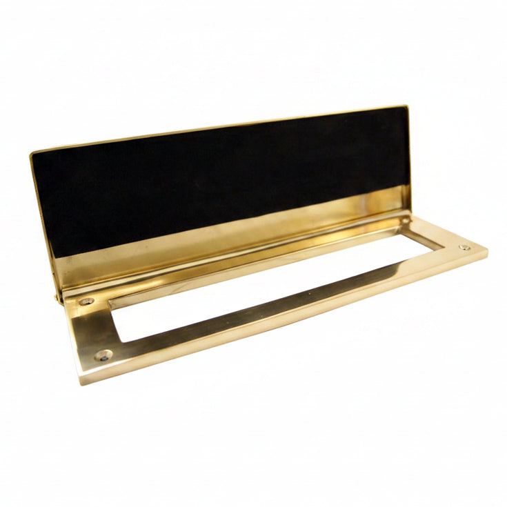 Polished Brass Internal Tidy with Draught Excluder 310x113mm