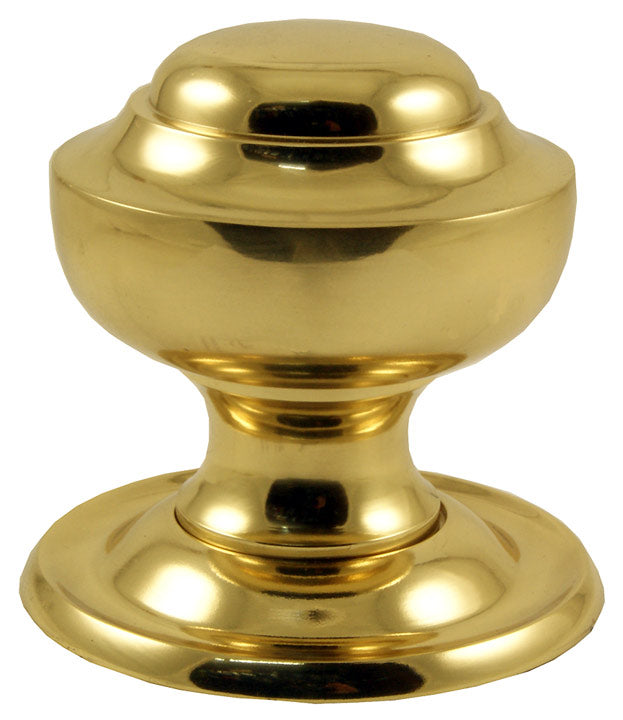 Brass Tiered Centre Door Knob 76mm