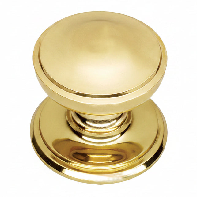 Unlacquered Brass Princess Centre Door Knob 73mm