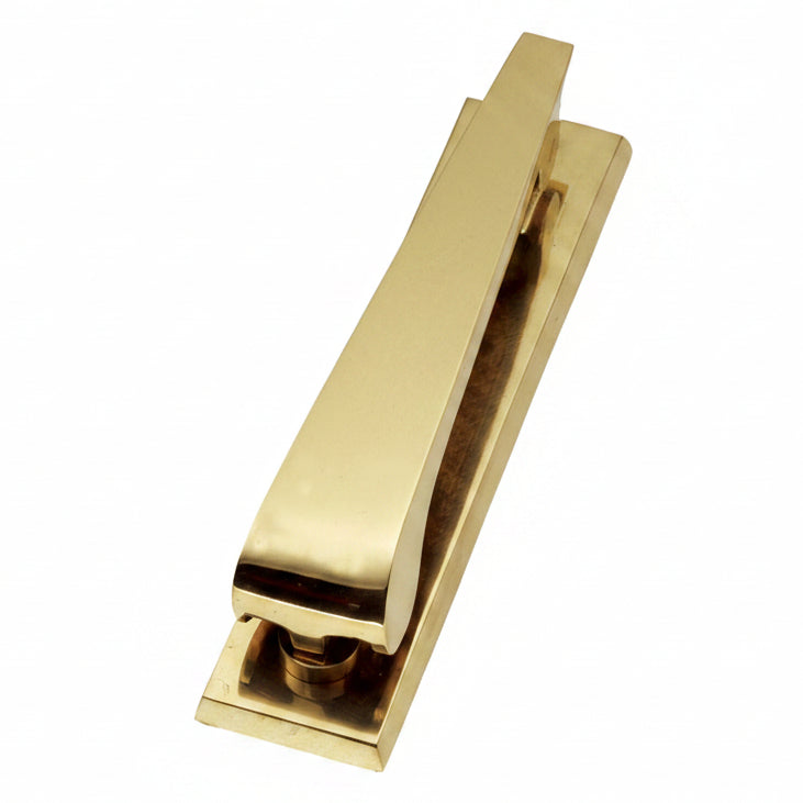 Unlacquered Brass Contemporary Door Knocker 165x40mm