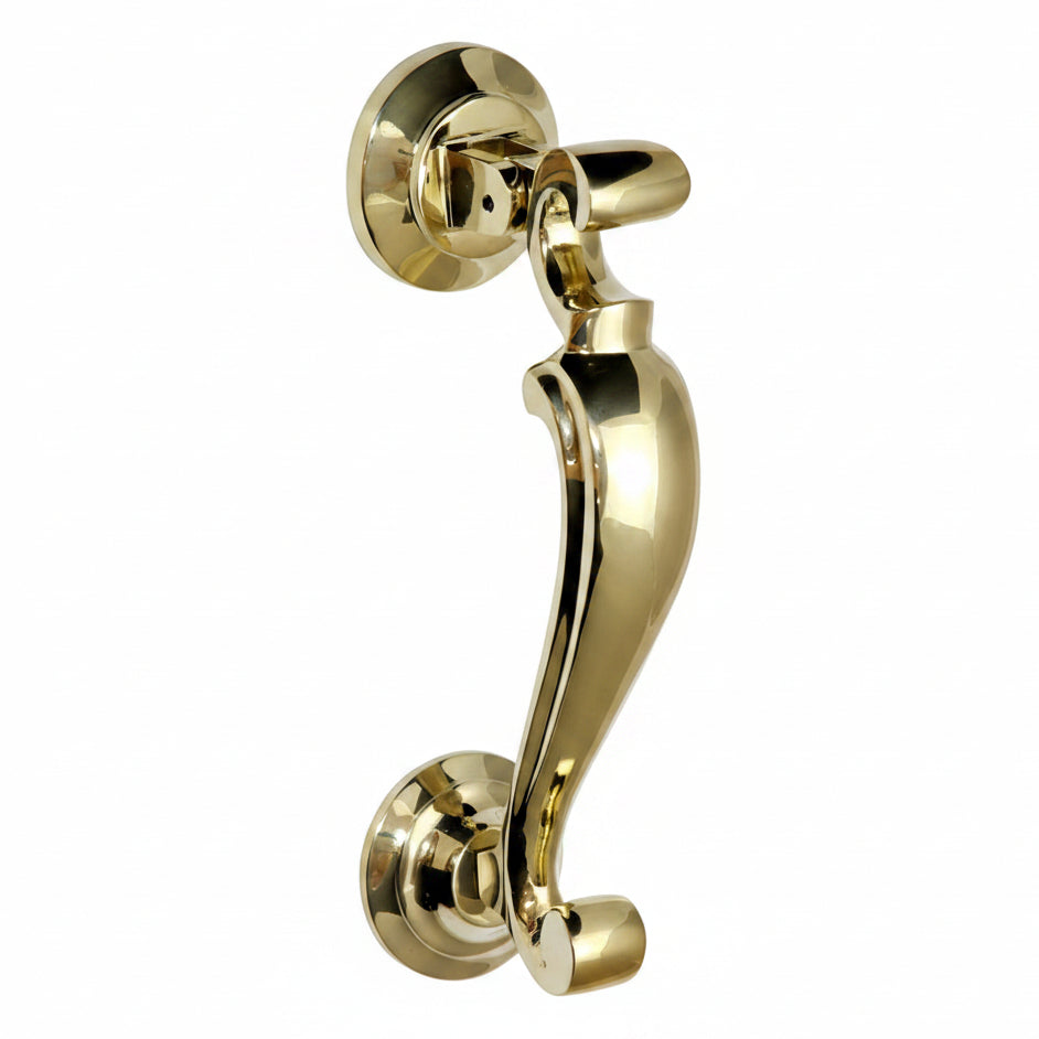 Unlacquered Brass Profile Doctor Knocker 190x49mm