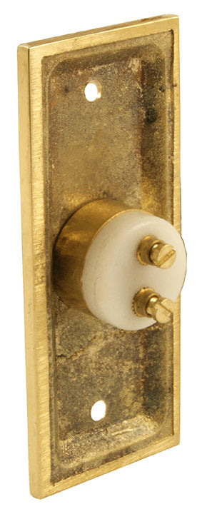 Polished Brass Stepped Bell Push 76x32mm