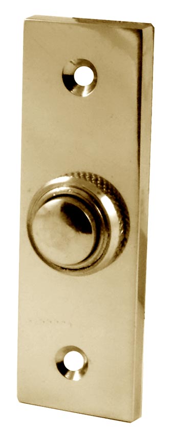 Polished Brass Profile Bell Push 73x23mm