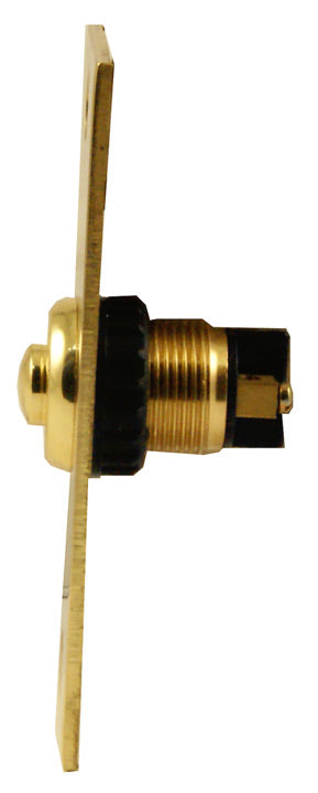 Polished Brass Flat Bell Push 76x32mm