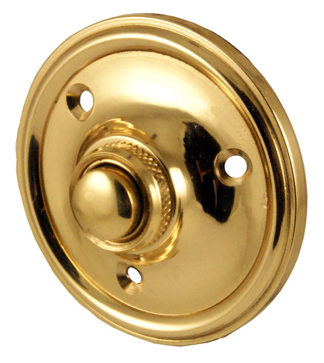 Polished Brass Circular Bell Push 60mm