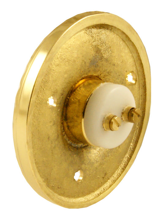 Polished Brass Circular Bell Push 60mm