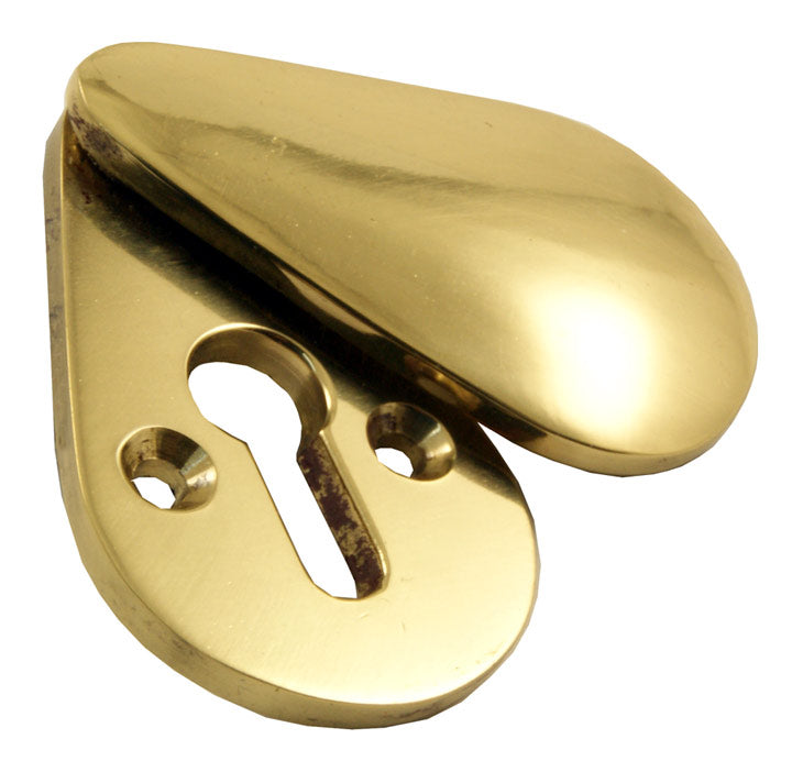 Brass Pear Drop Covered Escutcheon 44x25mm