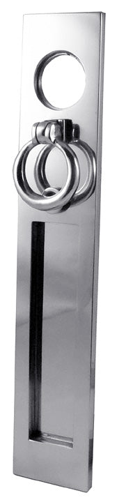 Chrome Vertical Victorian Trinity Letter Plate 276x55mm