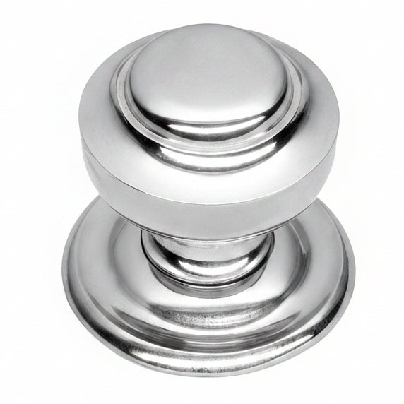 Chrome Tiered Centre Door Knob 76mm