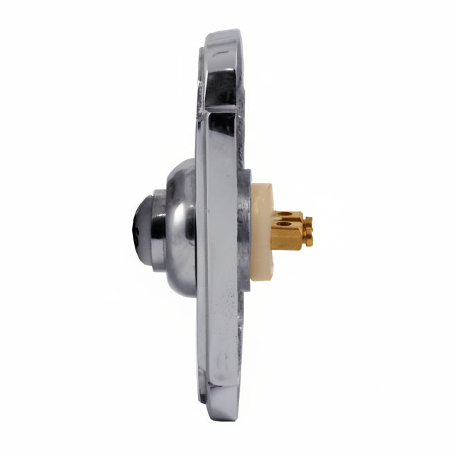 Polished Chrome Shaped Bell Push with China Press 76x33mm