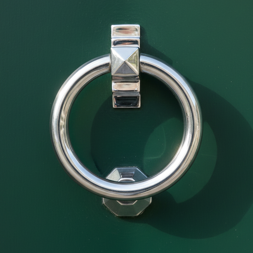 Polished Chrome Ring Door Knocker 105mm