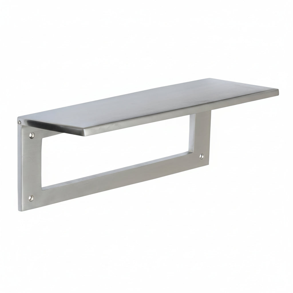 Satin Chrome Internal Tidy with Draught Excluder 310x113mm