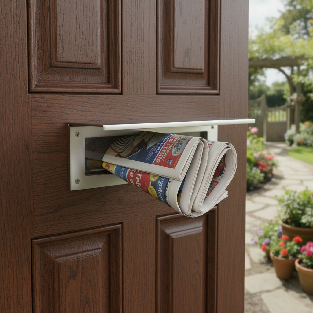 Satin Chrome Internal Tidy with Draught Excluder 260x88mm