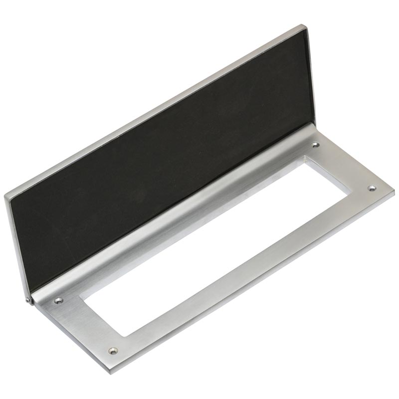 Satin Chrome Internal Tidy with Draught Excluder 260x88mm