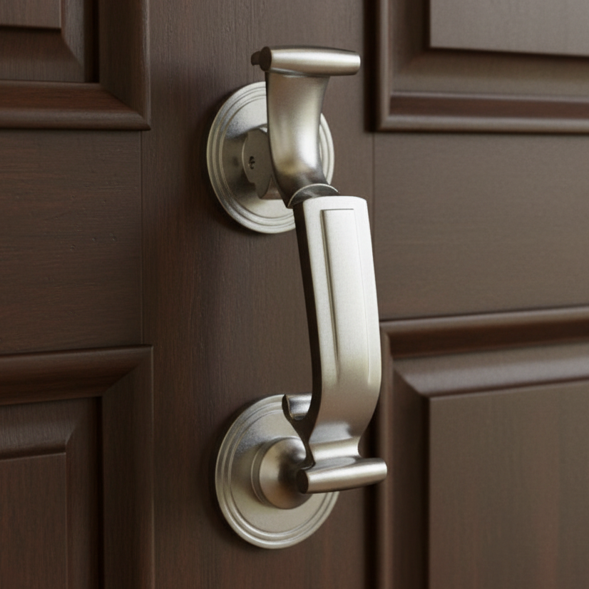 Satin Chrome Doctor Knocker 203x64mm