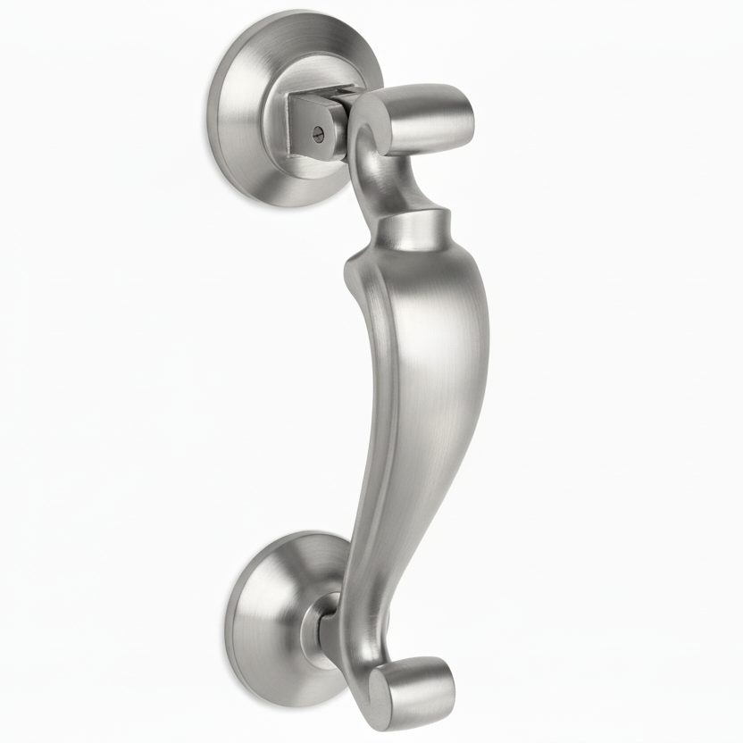Satin Chrome Profile Doctor Knocker 190x49mm