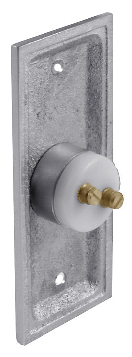 Satin Chrome Stepped Edge Bell Push 76x32mm