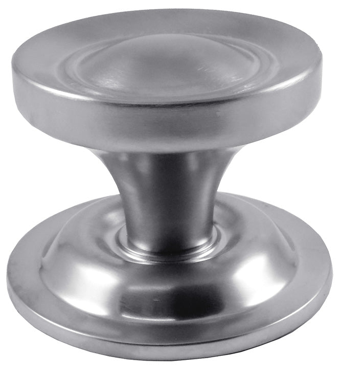 Satin Chrome Victorian Centre Door Knob 83mm