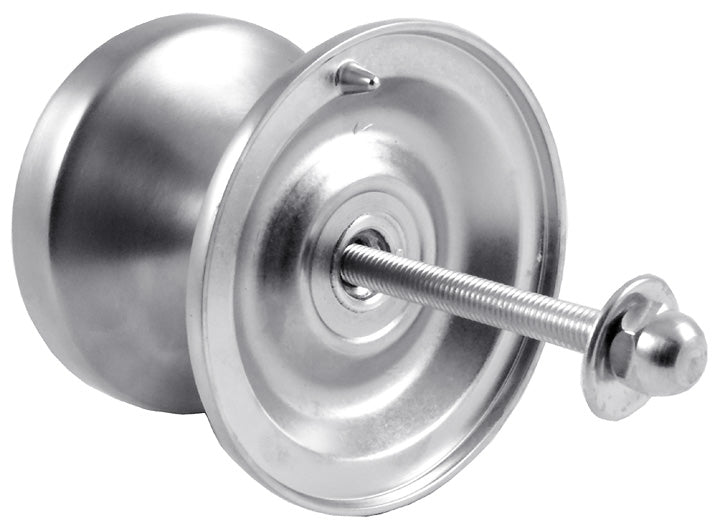 Satin Chrome Victorian Centre Door Knob 83mm