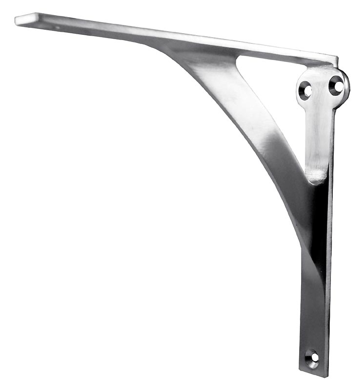Satin Chrome Heavy Duty Shelf Brackets