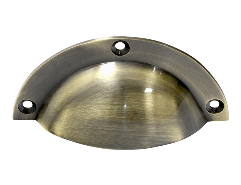 Antique Brass Drawer Pull 95x44mm