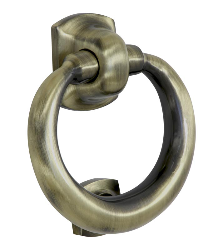 Antique Brass Ring Door Knocker 114mm