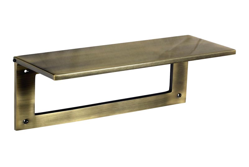 Antique Brass Internal Tidy with Draught Excluder 315x115mm