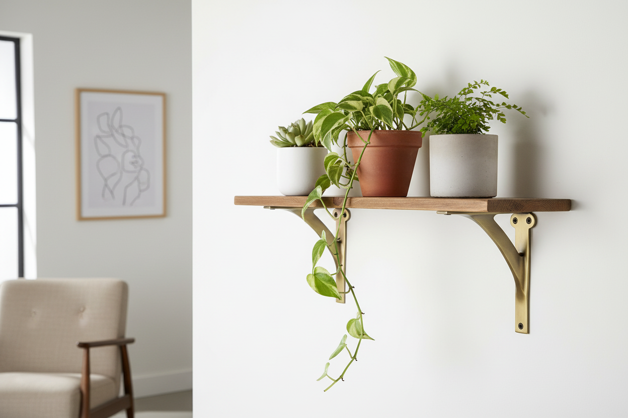 Antique Brass Heavy Duty Shelf Brackets