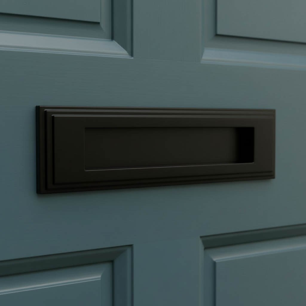 Matt Black Edwardian Letter Plate 280x90mm