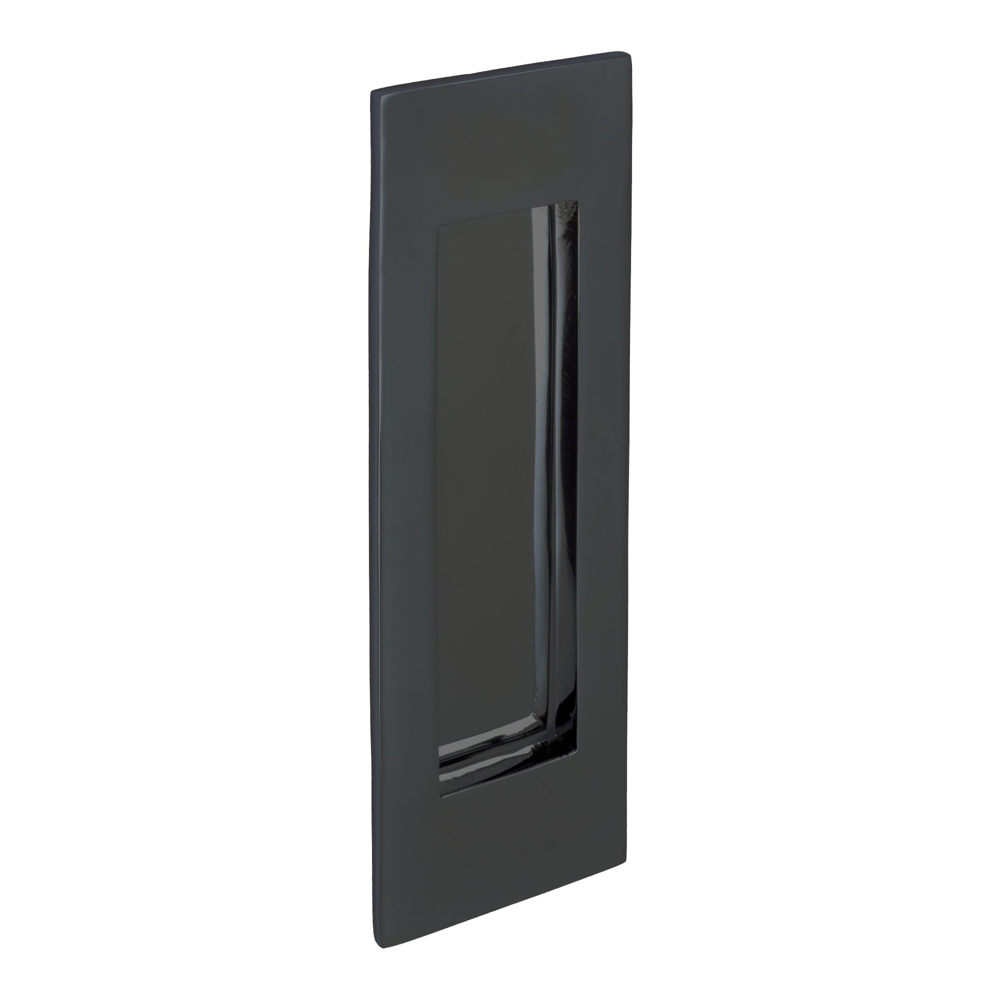 Matt Black Vertical Victorian Letter Plate 225x66mm