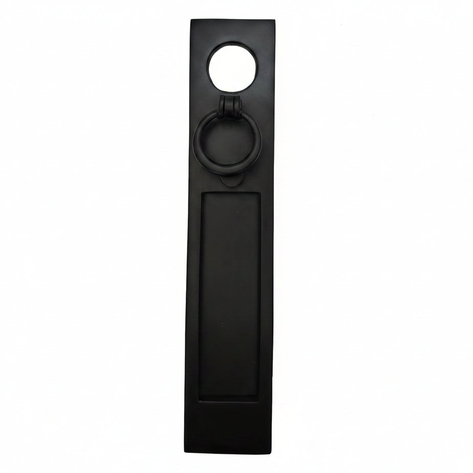 Matt Black Vertical Victorian Trinity Letter Plate 276x54mm